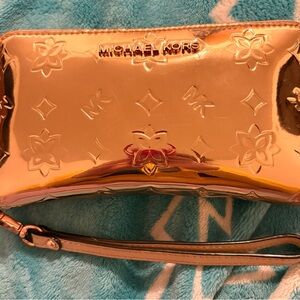 Michael Kors Metallic Gold Wallet Wristlet